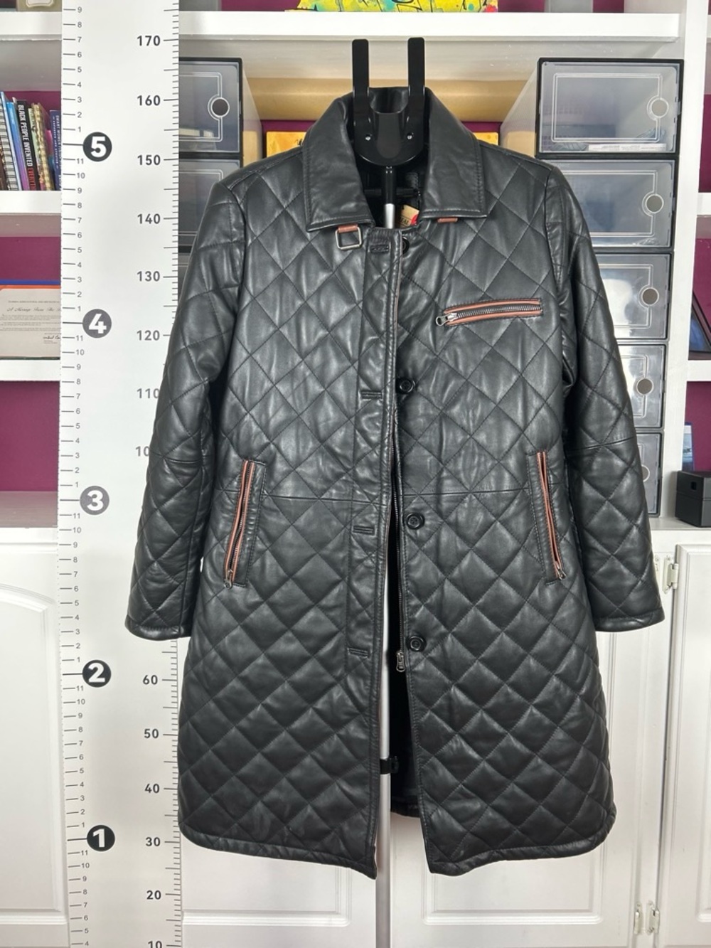 Women’s 100% Lamb Leather quilted coat